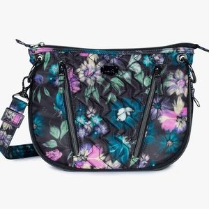 Lug Swivel Convertible Crossbody Bag Bloom Black